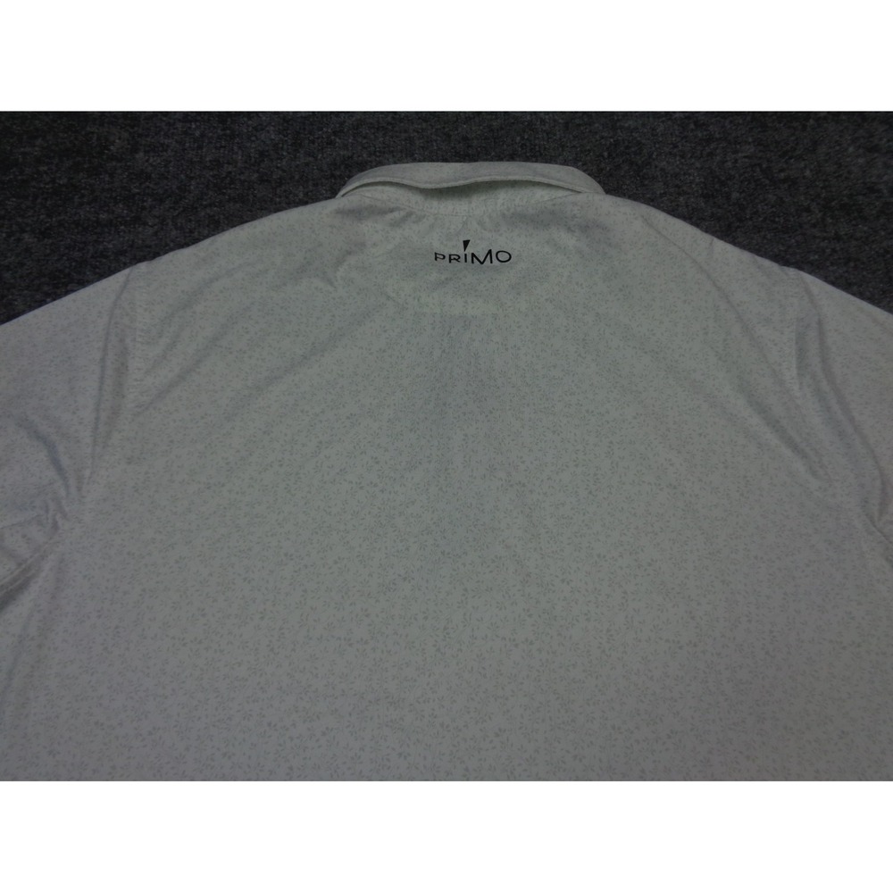 Primo Shirt Mens L White Gray Floral Performance Golf Athletic - Picture 9 of 13